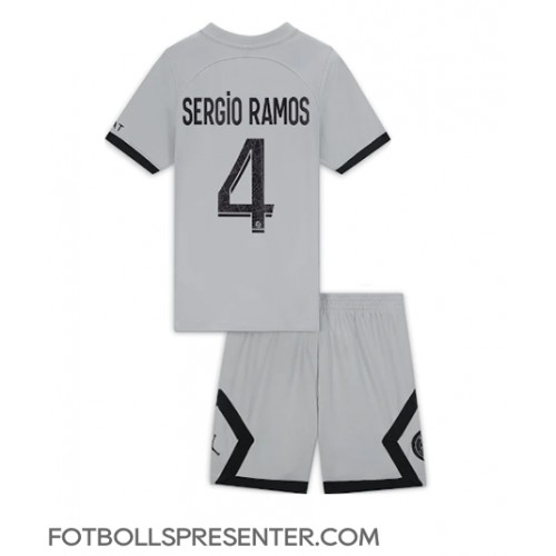 Paris Saint-Germain Sergio Ramos #4 Bortatröja Barn 2022-23 Kortärmad (+ korta byxor)